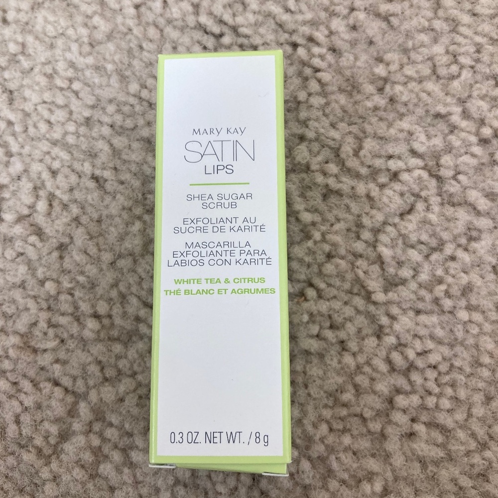 Mary Kay Satin Lips SHEA SUGAR SCRUB Softens White Tea & Citrus